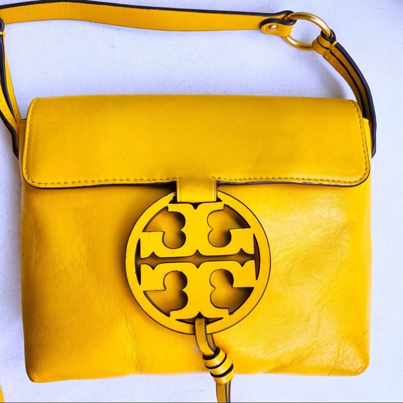 Tory Burch Deep Daffodil Miller Crossbody EUC - Picture 7 of 16
